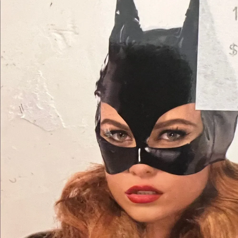 Leg Avenue Black Vinyl Cat Mask - Picture 2 of 3